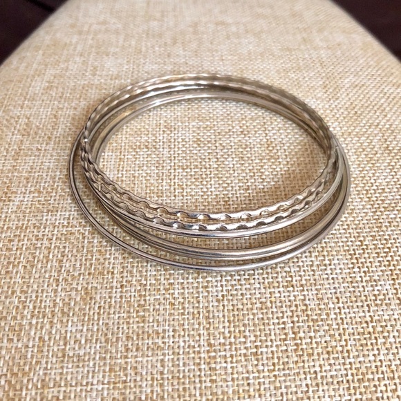 Jewelry - ❤️ 5 for $15 Silver Tone Stackable Bracelets